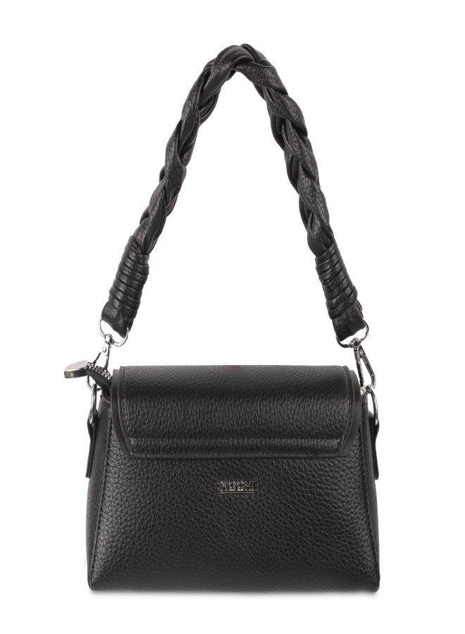 Mochi Women Black Shoulder Bag (66-207) - Image 4